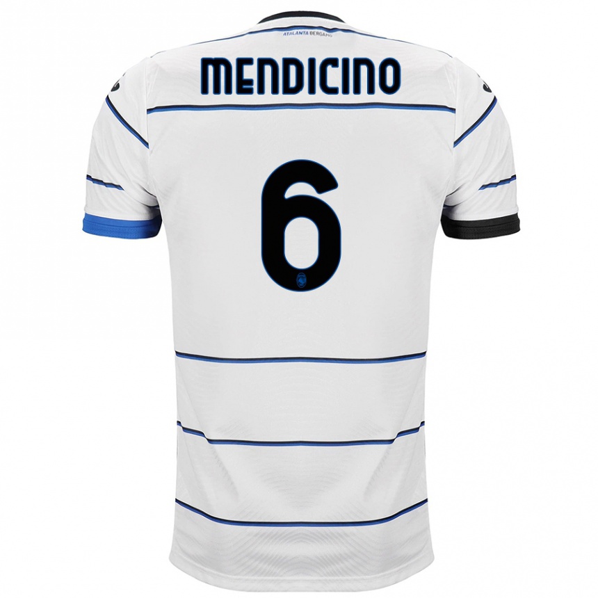 Kids Football Leonardo Mendicino #6 White Away Jersey 2023/24 T-Shirt