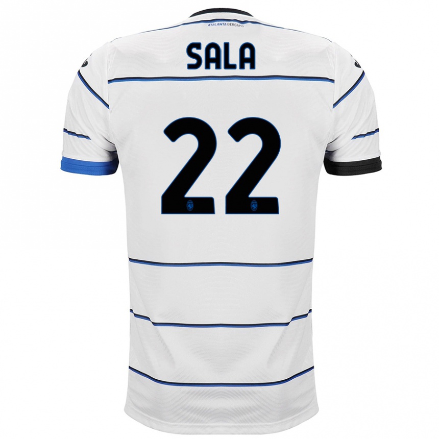 Kids Football Lorenzo Sala #22 White Away Jersey 2023/24 T-Shirt