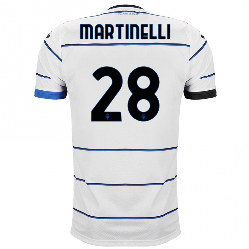 Kids Football Gabriel Martinelli #28 White Away Jersey 2023/24 T-Shirt