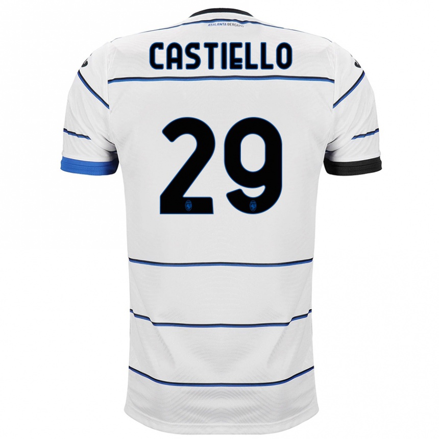 Kids Football Alex Castiello #29 White Away Jersey 2023/24 T-Shirt