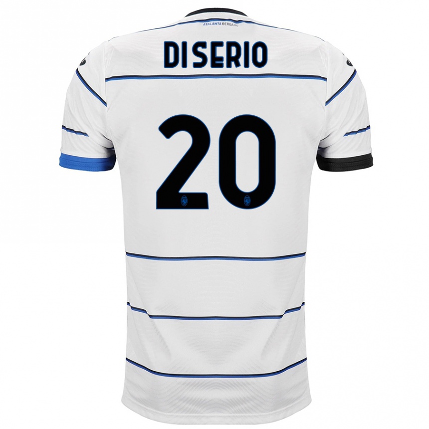 Kids Football Giuseppe Di Serio #20 White Away Jersey 2023/24 T-Shirt