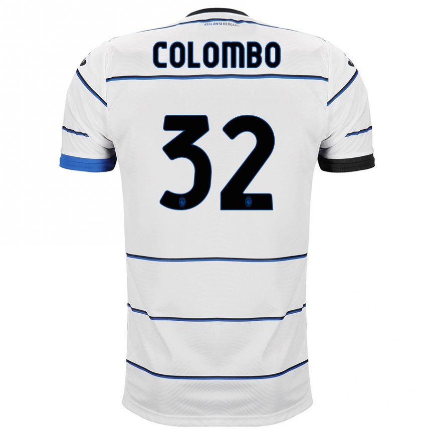 Kids Football Matteo Colombo #32 White Away Jersey 2023/24 T-Shirt