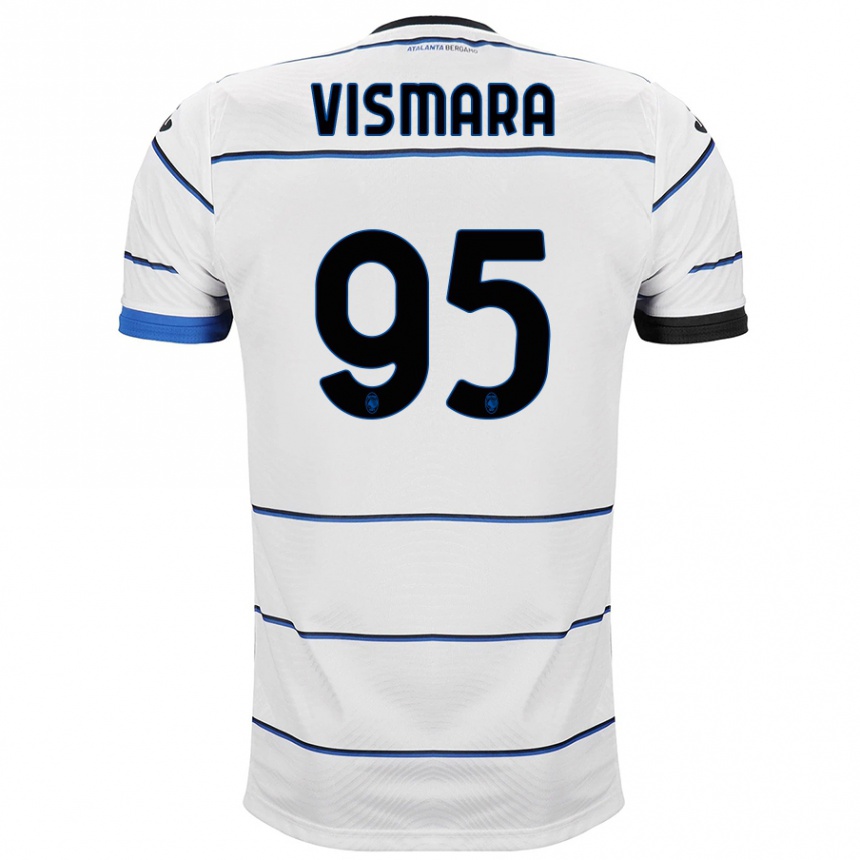 Kids Football Paolo Vismara #95 White Away Jersey 2023/24 T-Shirt