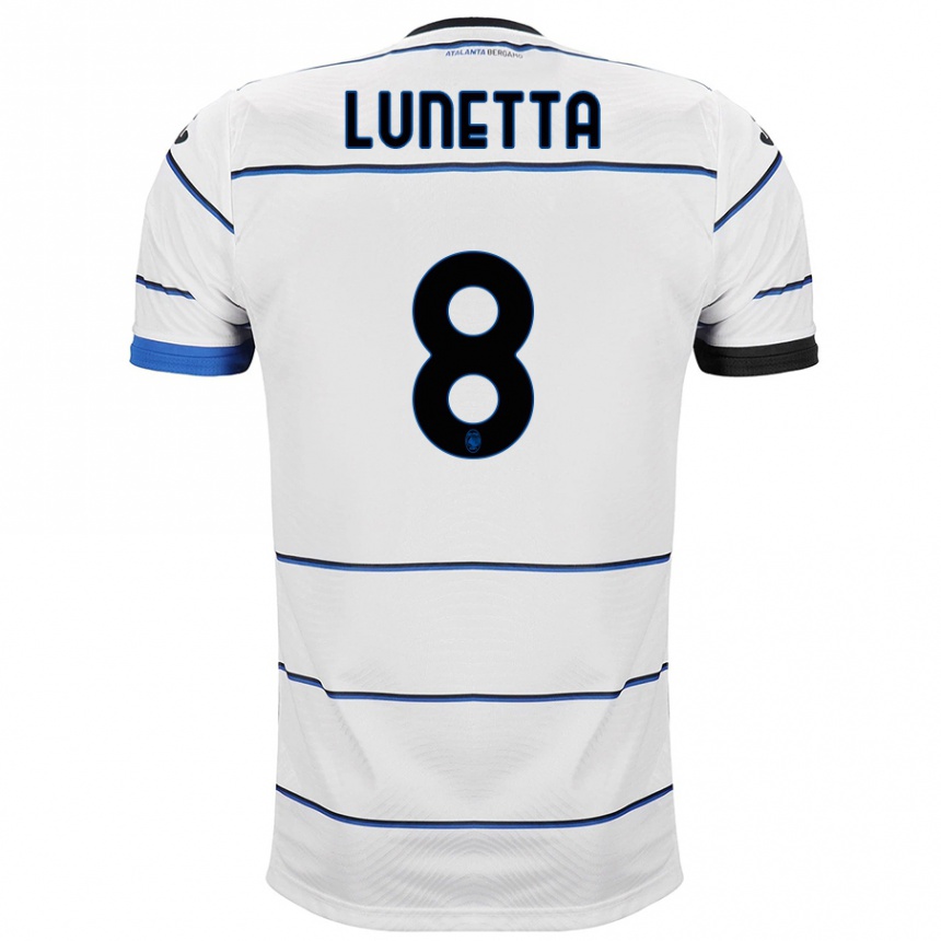 Kids Football Gabriel Lunetta #8 White Away Jersey 2023/24 T-Shirt