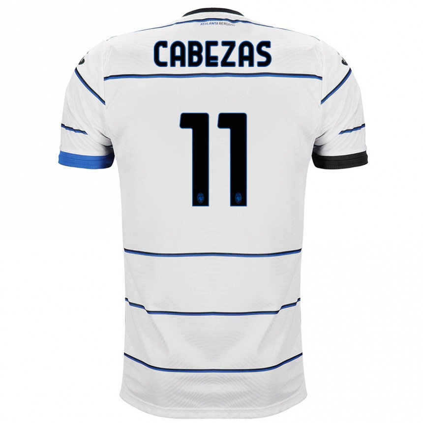 Kids Football Bryan Cabezas #11 White Away Jersey 2023/24 T-Shirt