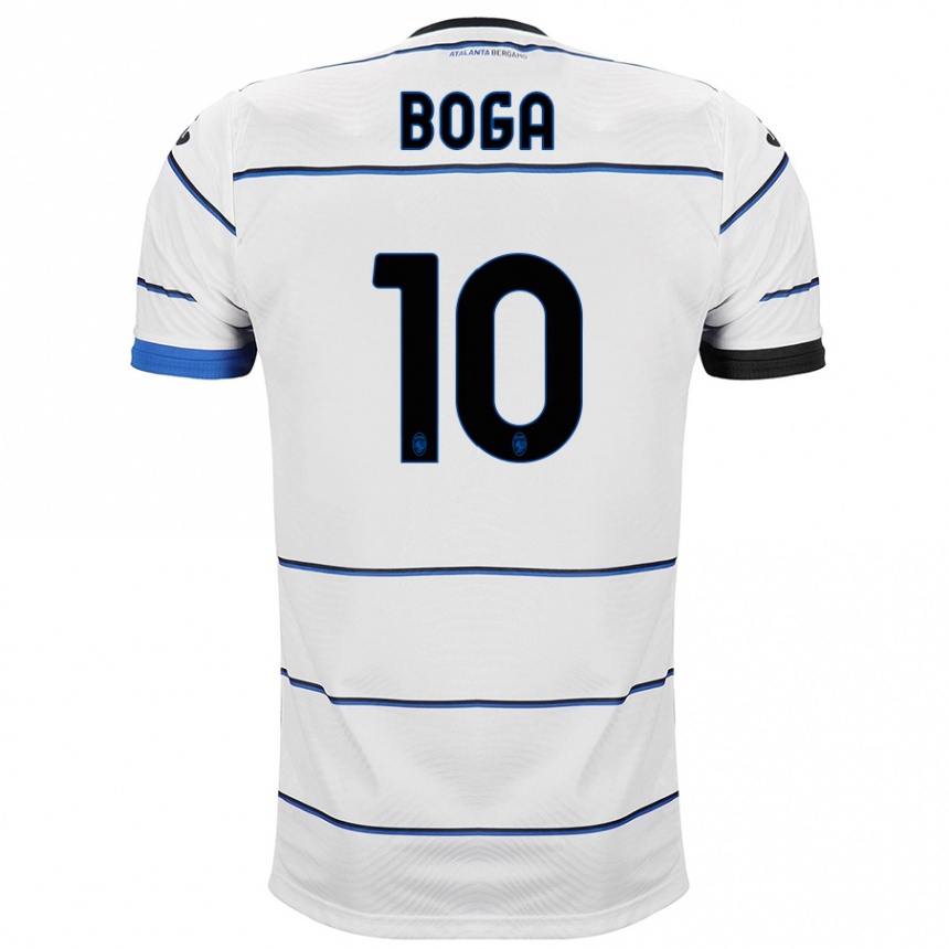 Kids Football Jeremie Boga #10 White Away Jersey 2023/24 T-Shirt