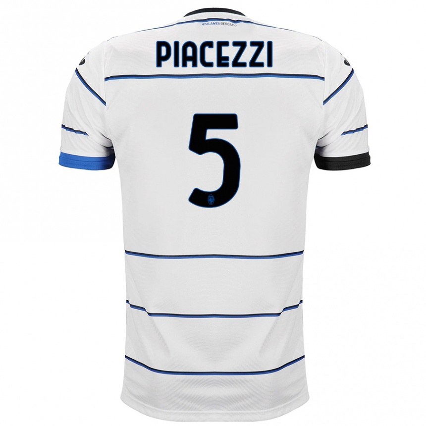 Kids Football Eleonora Piacezzi #5 White Away Jersey 2023/24 T-Shirt