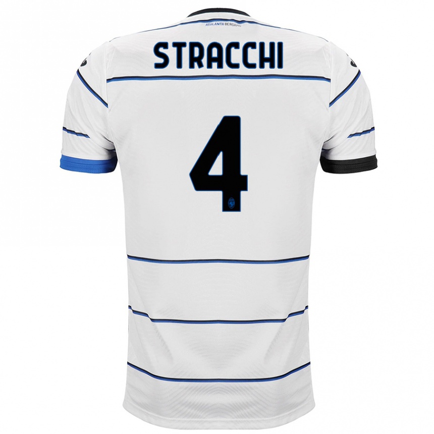 Kids Football Daniela Stracchi #4 White Away Jersey 2023/24 T-Shirt