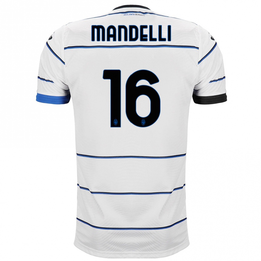 Kids Football Giulia Mandelli #16 White Away Jersey 2023/24 T-Shirt