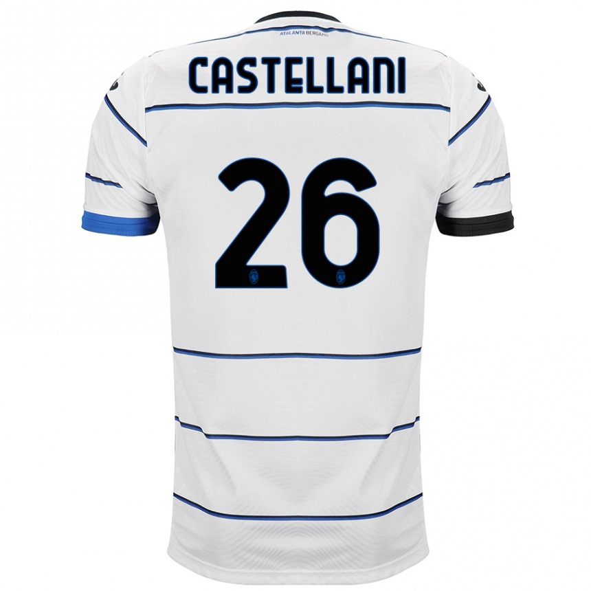 Kids Football Eleonora Castellani #26 White Away Jersey 2023/24 T-Shirt