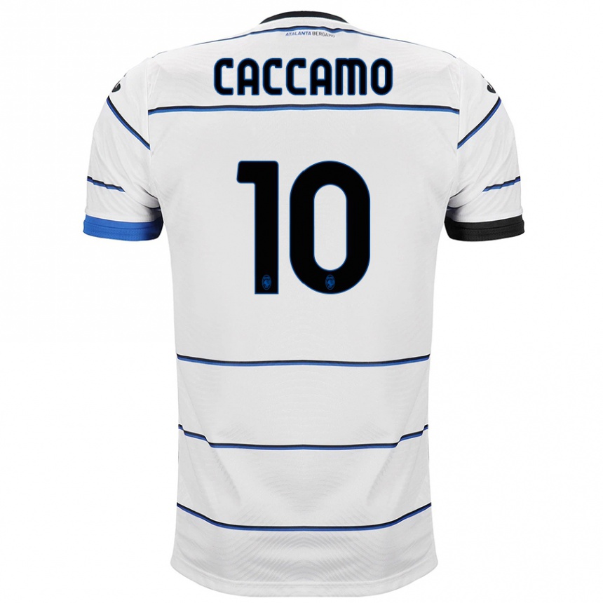 Kids Football Patrizia Caccamo #10 White Away Jersey 2023/24 T-Shirt