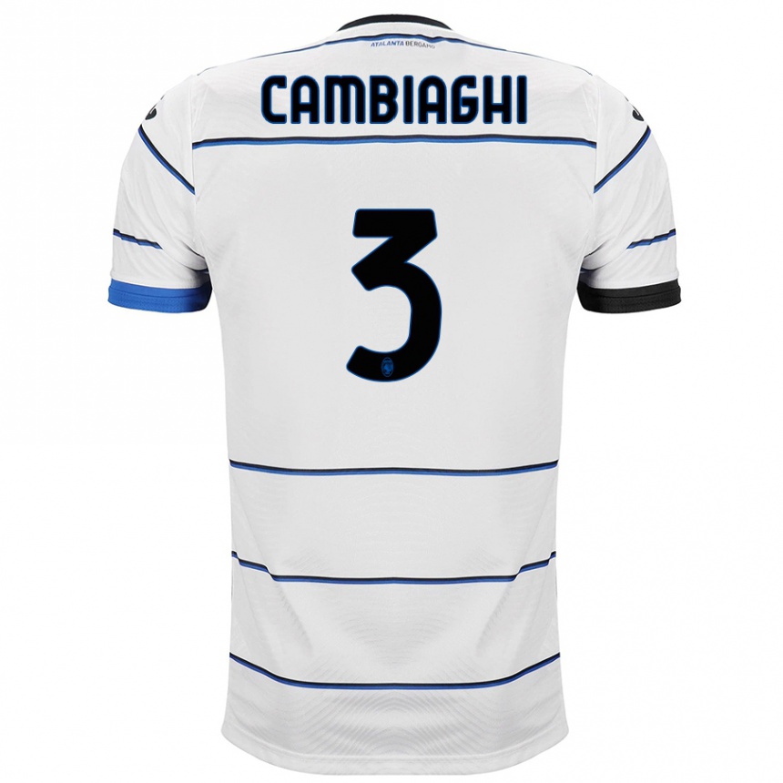 Kids Football Michela Cambiaghi #3 White Away Jersey 2023/24 T-Shirt