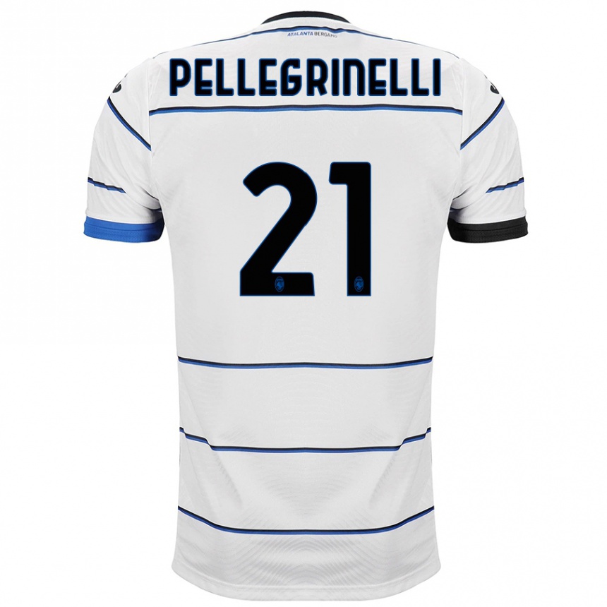 Kids Football Giorgia Pellegrinelli #21 White Away Jersey 2023/24 T-Shirt