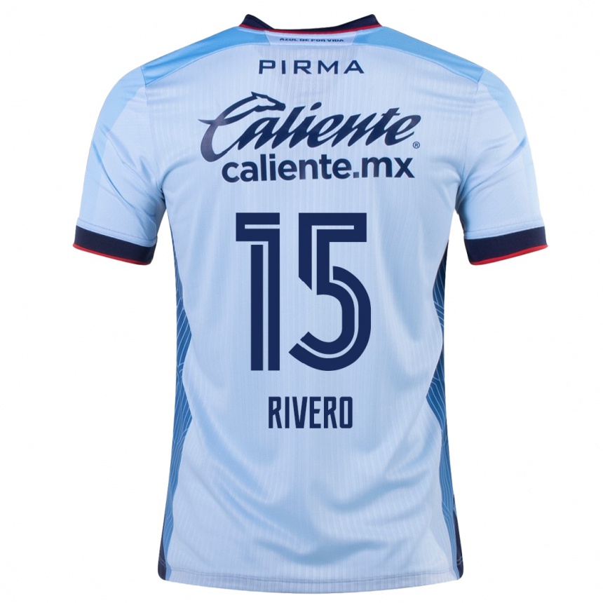 Kids Football Ignacio Rivero #15 Sky Blue Away Jersey 2023/24 T-Shirt