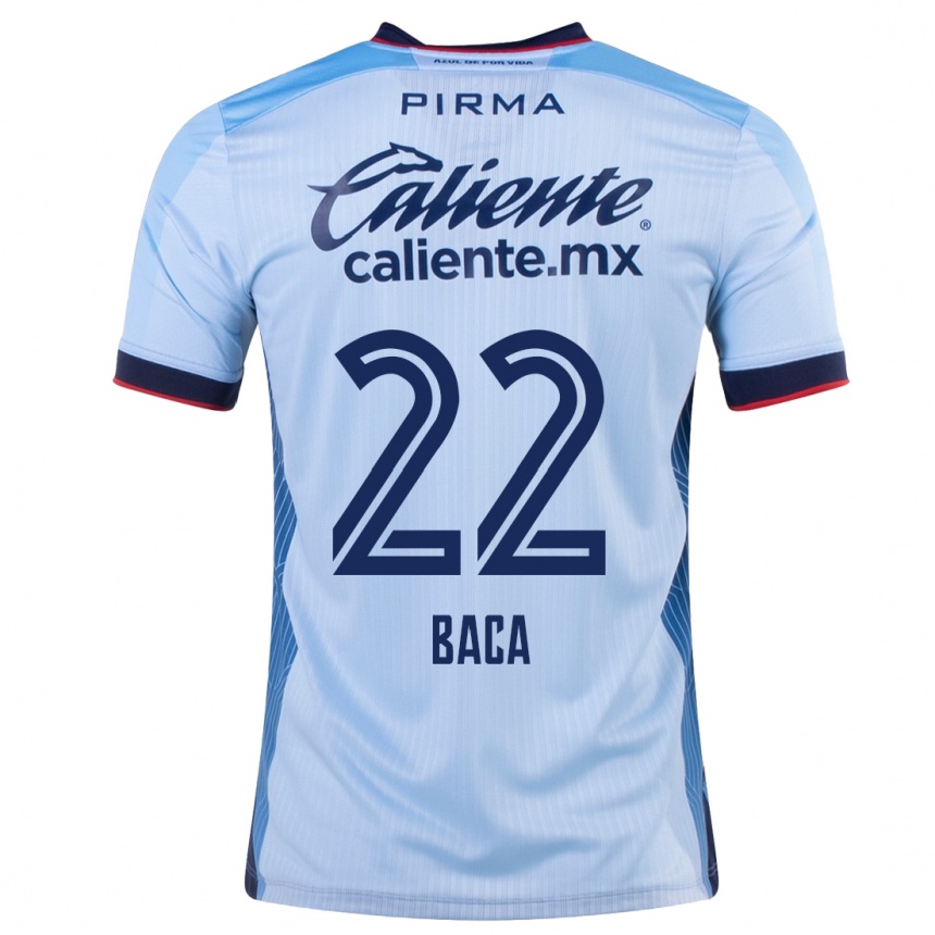 Kids Football Rafael Baca #22 Sky Blue Away Jersey 2023/24 T-Shirt