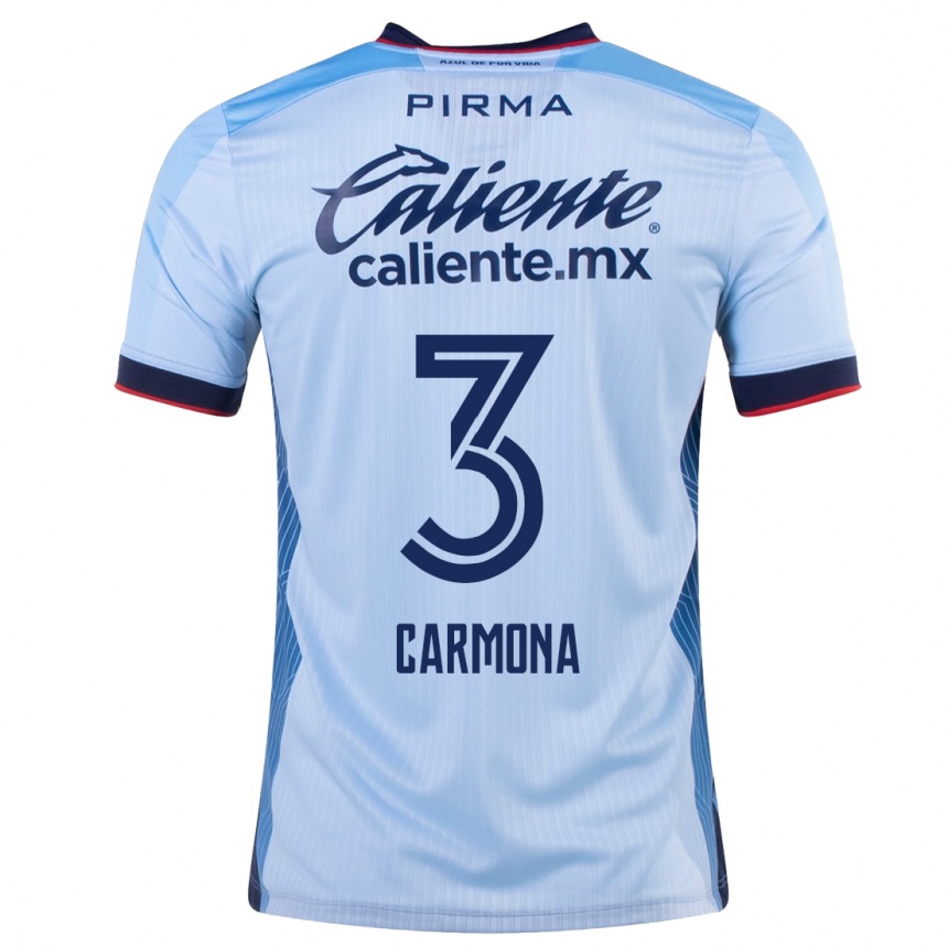 Kids Football Edith Carmona #3 Sky Blue Away Jersey 2023/24 T-Shirt