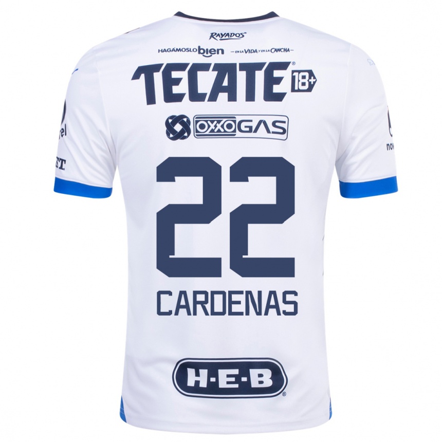 Kids Football Luis Cárdenas #22 White Away Jersey 2023/24 T-Shirt