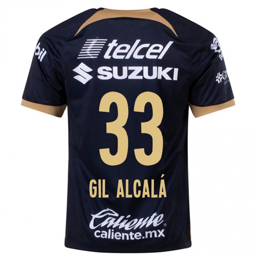 Kids Football Gil Alcalá #33 Dark Blue Away Jersey 2023/24 T-Shirt