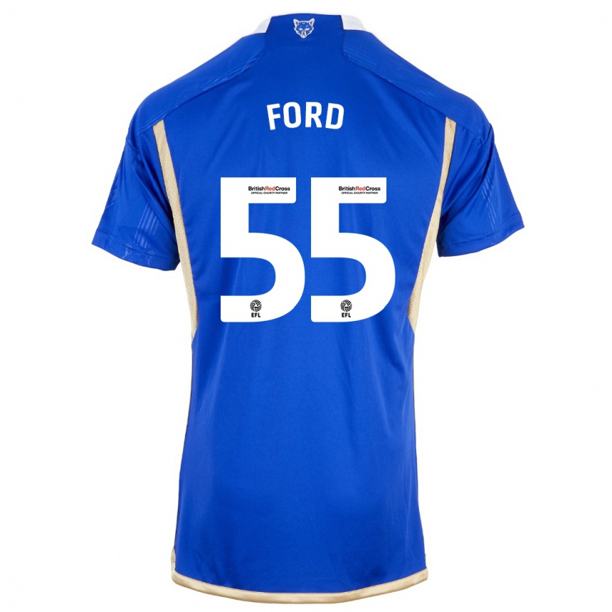 Men  Harvey Godsmark Ford #55 Royal Blue Home Jersey 2023/24 T-Shirt