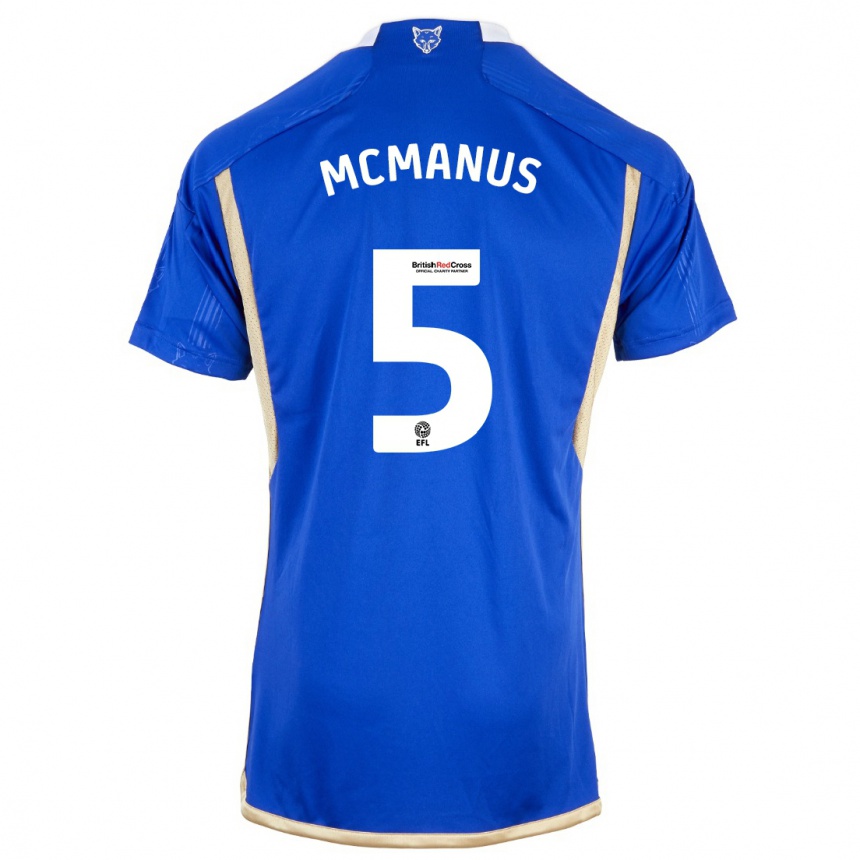 Men  Abbie Mcmanus #5 Royal Blue Home Jersey 2023/24 T-Shirt