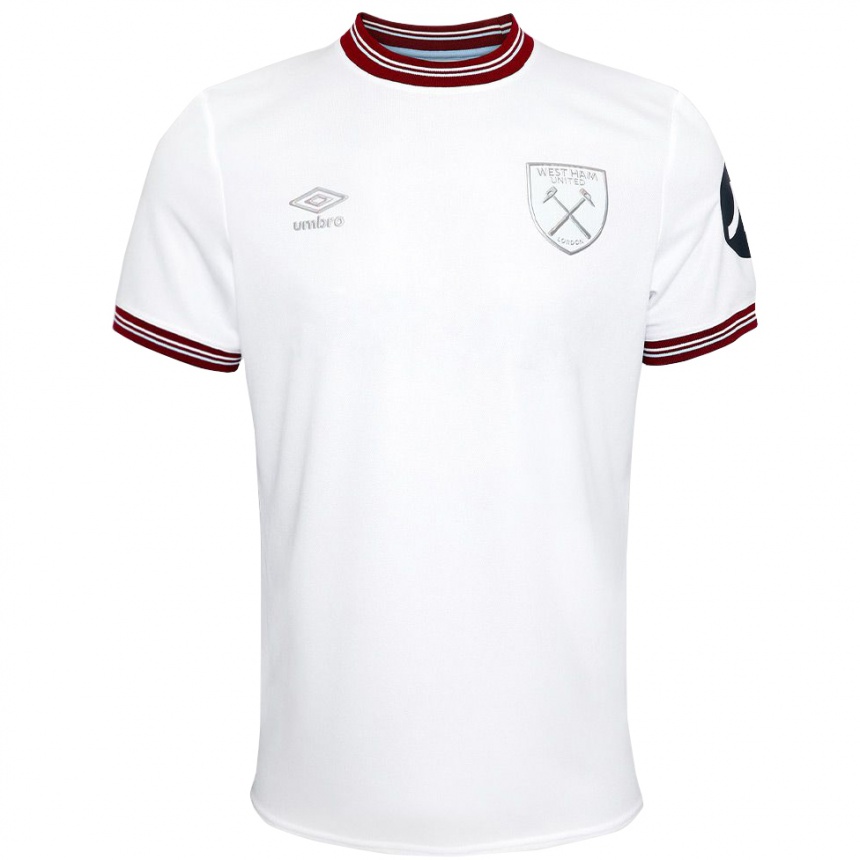 Men Football Your Name #0 White Away Jersey 2023/24 T-Shirt