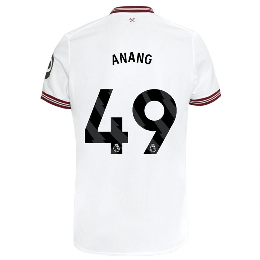 Men Football Joseph Anang #49 White Away Jersey 2023/24 T-Shirt