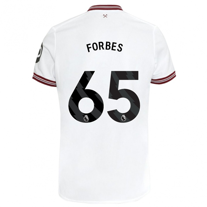 Men Football Michael Forbes #65 White Away Jersey 2023/24 T-Shirt