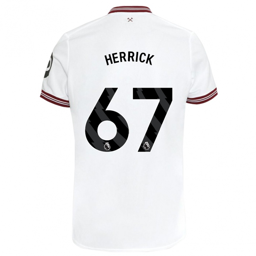 Men Football Finlay Herrick #67 White Away Jersey 2023/24 T-Shirt