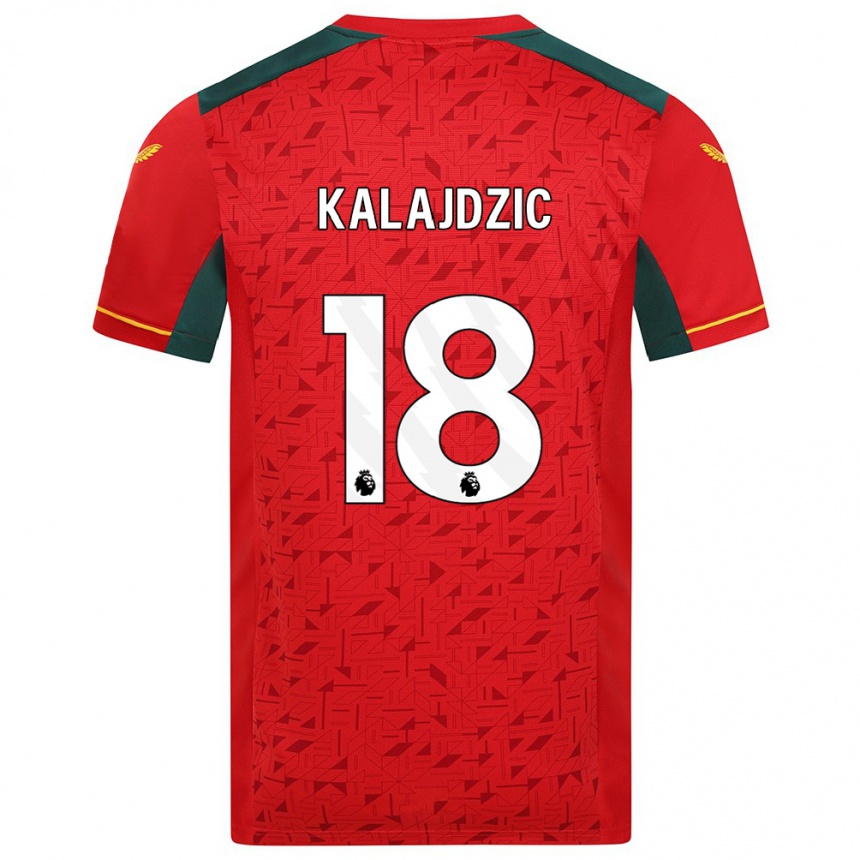 Men Football Sasa Kalajdzic #18 Red Away Jersey 2023/24 T-Shirt