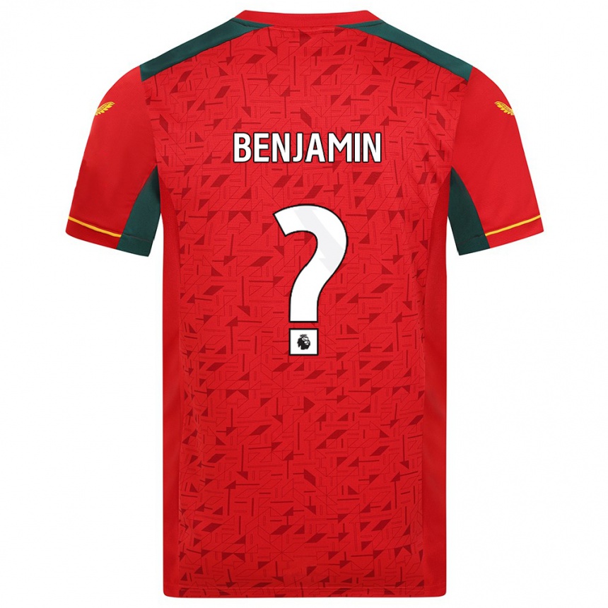 Men Football Lewys Benjamin #0 Red Away Jersey 2023/24 T-Shirt