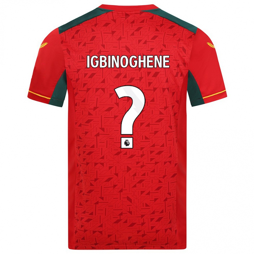 Men Football Testimony Igbinoghene #0 Red Away Jersey 2023/24 T-Shirt