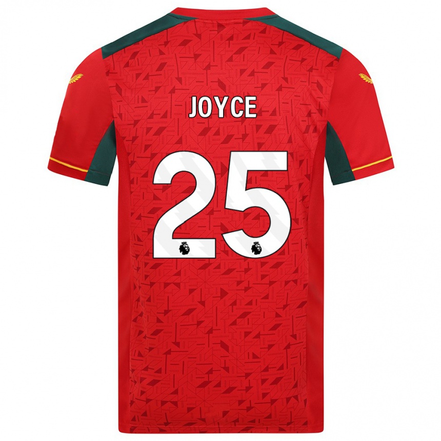 Men Football Leonie Joyce #25 Red Away Jersey 2023/24 T-Shirt