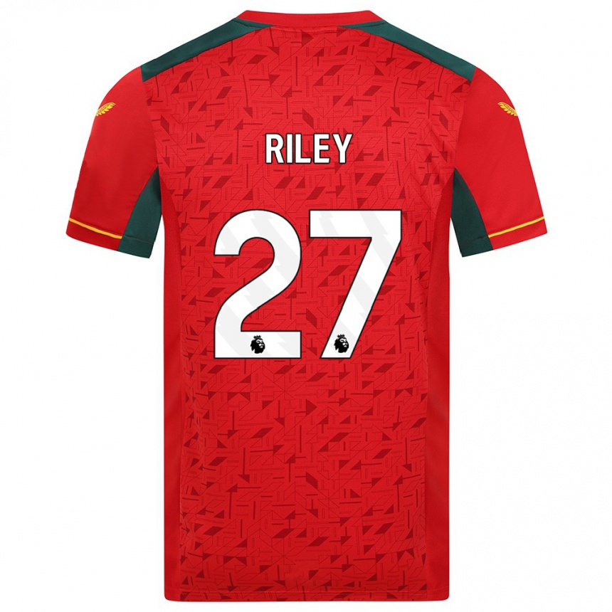 Men Football Lauren Riley #27 Red Away Jersey 2023/24 T-Shirt