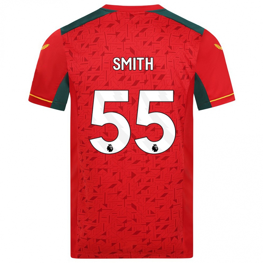 Men Football Jackson Smith #55 Red Away Jersey 2023/24 T-Shirt