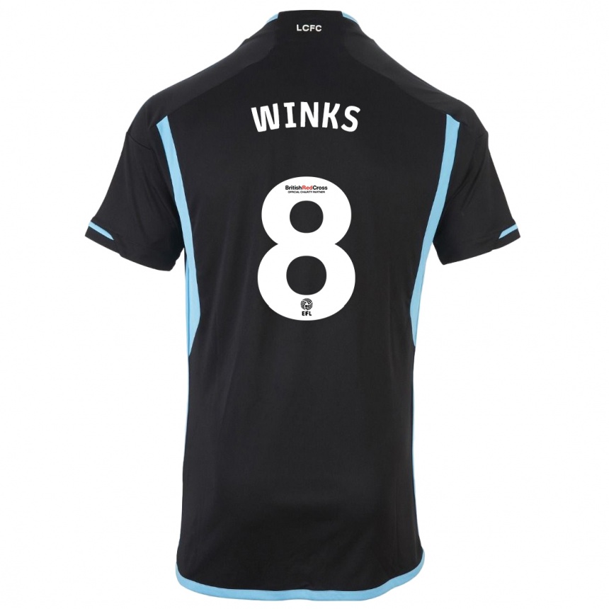 Men Football Harry Winks #8 Black Away Jersey 2023/24 T-Shirt