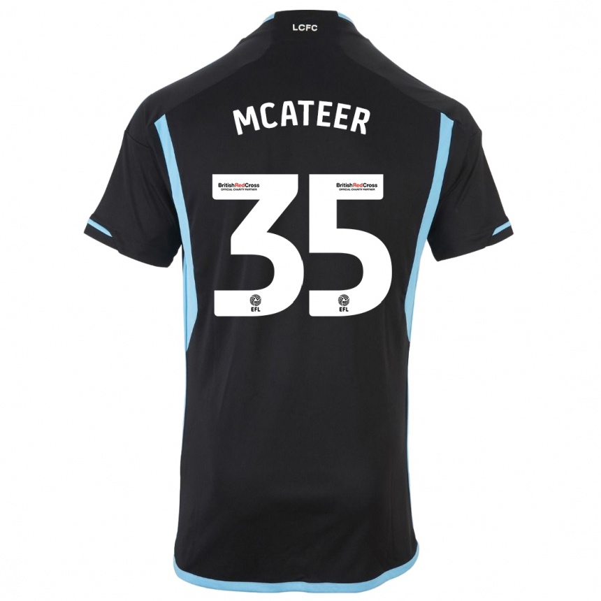 Men Football Kasey Mcateer #35 Black Away Jersey 2023/24 T-Shirt