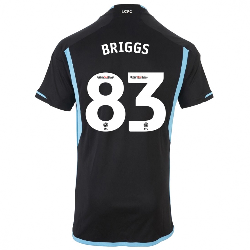 Men Football Logan Briggs #83 Black Away Jersey 2023/24 T-Shirt