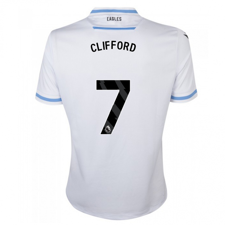 Men Football Charley Clifford #7 White Away Jersey 2023/24 T-Shirt