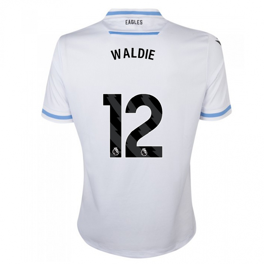 Men Football Lizzie Waldie #12 White Away Jersey 2023/24 T-Shirt