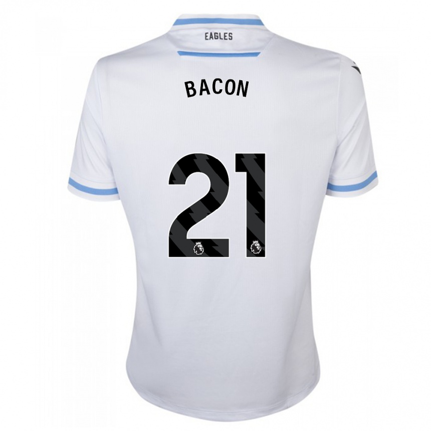 Men Football Skye Bacon #21 White Away Jersey 2023/24 T-Shirt