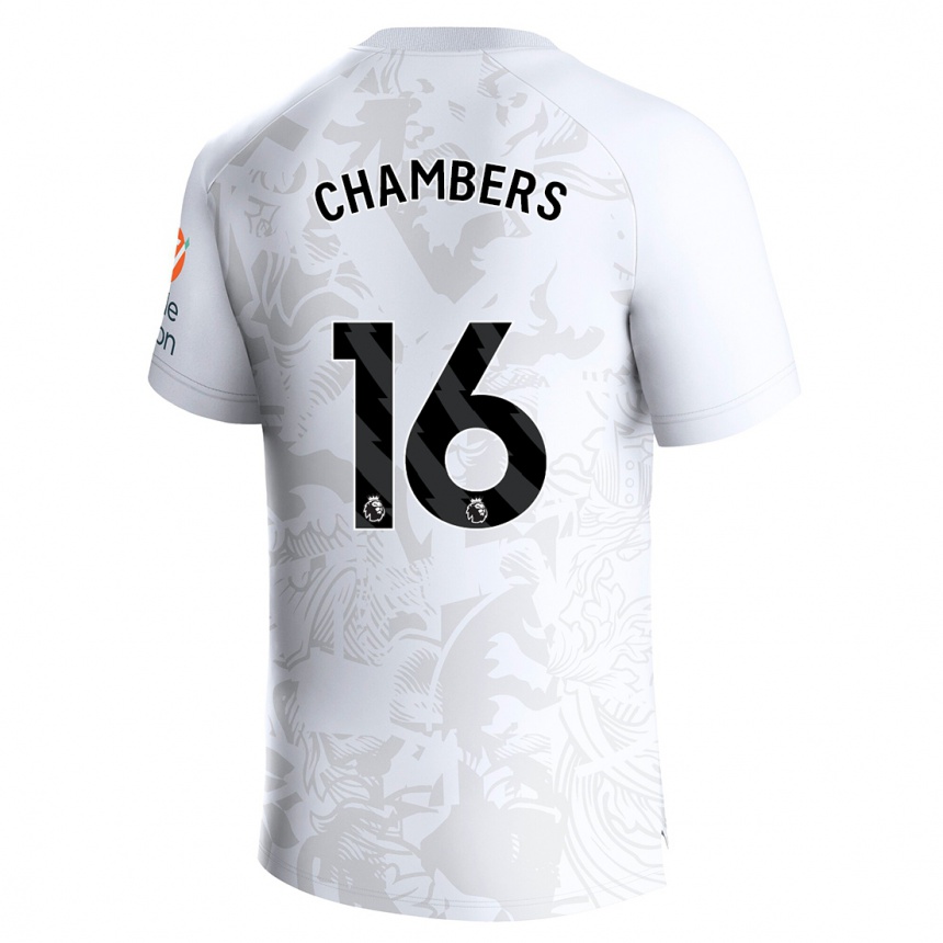 Men Football Calum Chambers #16 White Away Jersey 2023/24 T-Shirt