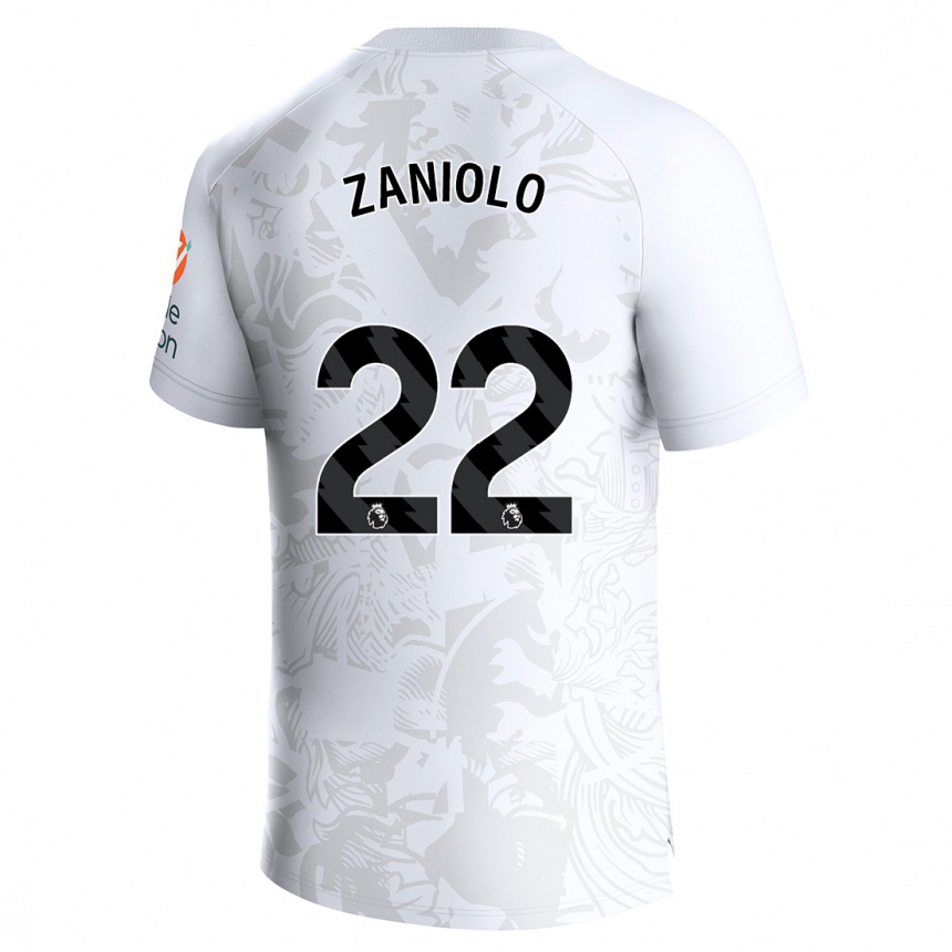 Men Football Nicolò Zaniolo #22 White Away Jersey 2023/24 T-Shirt