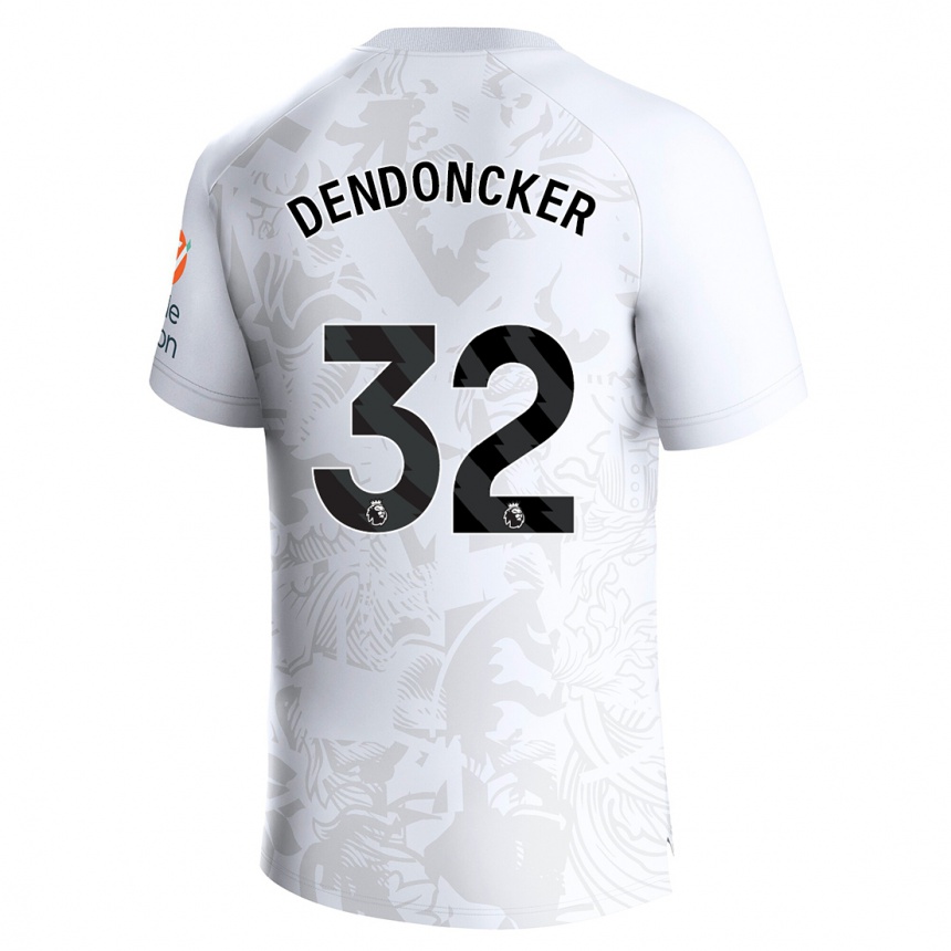 Men Football Leander Dendoncker #32 White Away Jersey 2023/24 T-Shirt