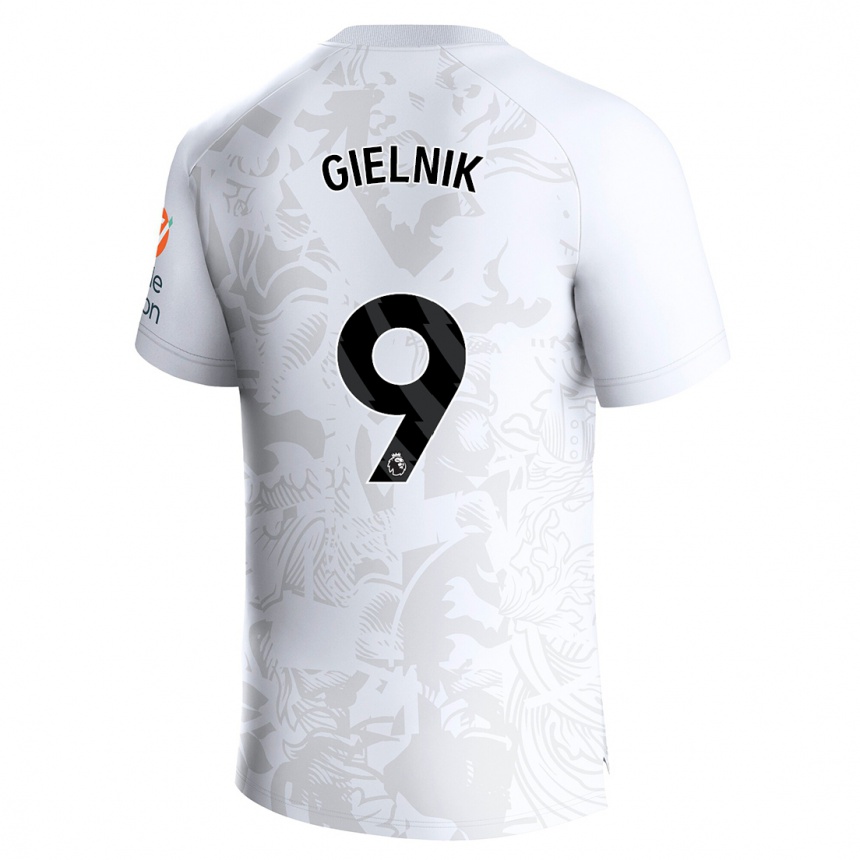 Men Football Emily Gielnik #9 White Away Jersey 2023/24 T-Shirt