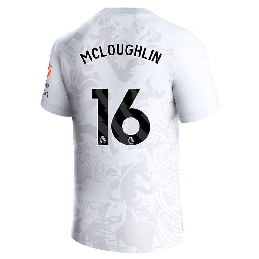 Men Football Olivia Mcloughlin #16 White Away Jersey 2023/24 T-Shirt