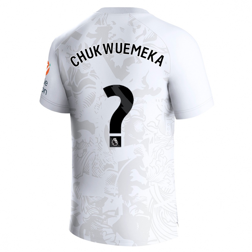 Men Football Caleb Chukwuemeka #0 White Away Jersey 2023/24 T-Shirt