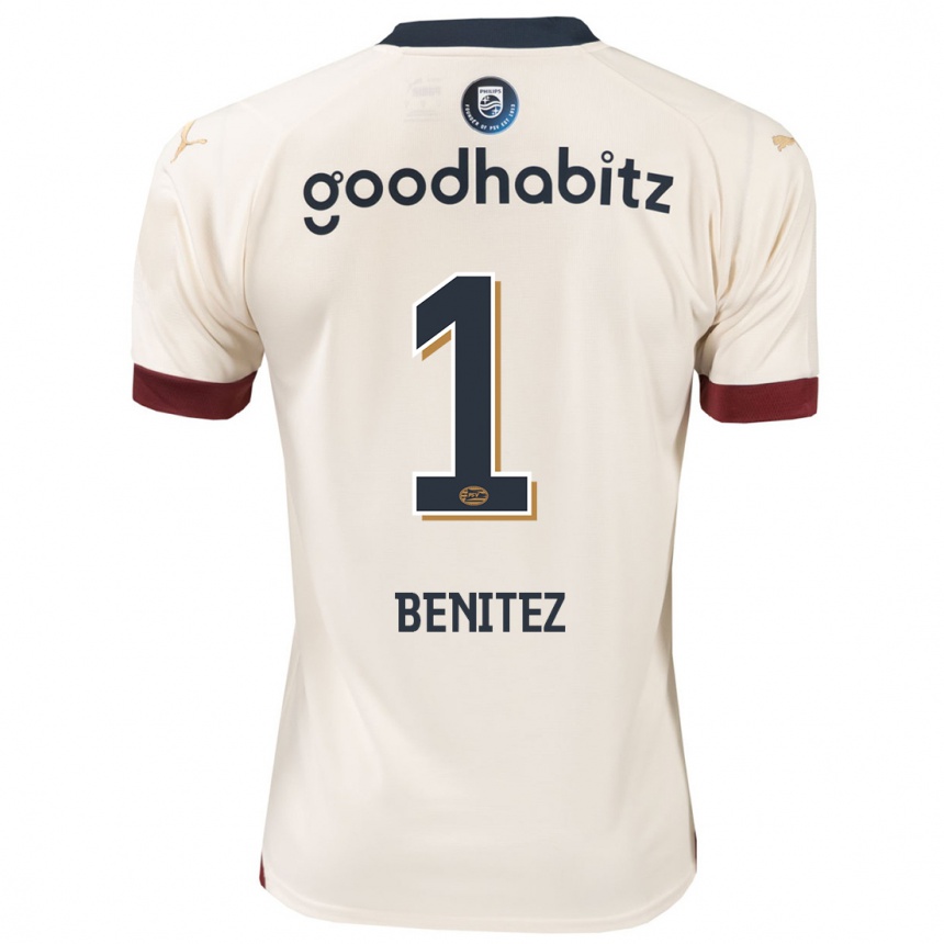 Men Football Walter Benítez #1 Off-White Away Jersey 2023/24 T-Shirt