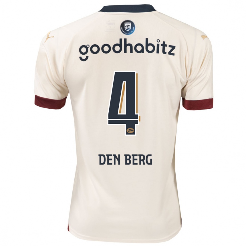 Men Football Mandy Van Den Berg #4 Off-White Away Jersey 2023/24 T-Shirt