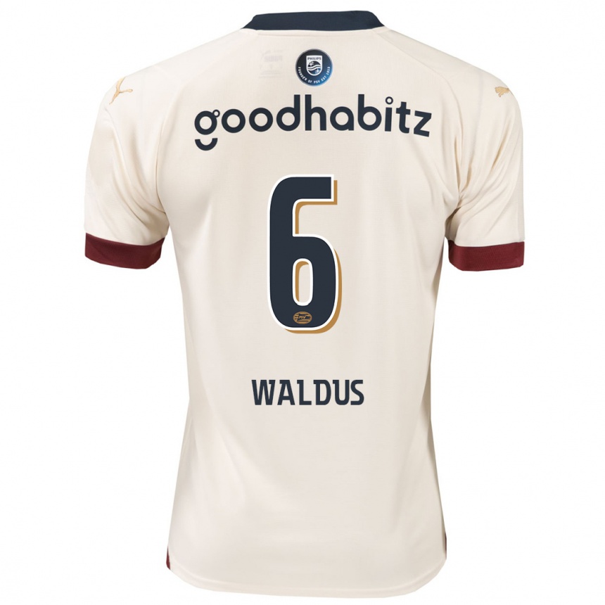 Men Football Maruschka Waldus #6 Off-White Away Jersey 2023/24 T-Shirt