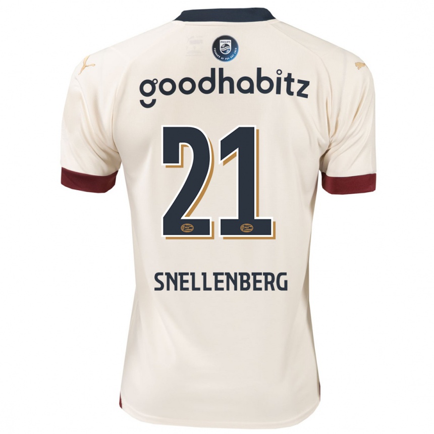 Men Football Maxime Snellenberg #21 Off-White Away Jersey 2023/24 T-Shirt